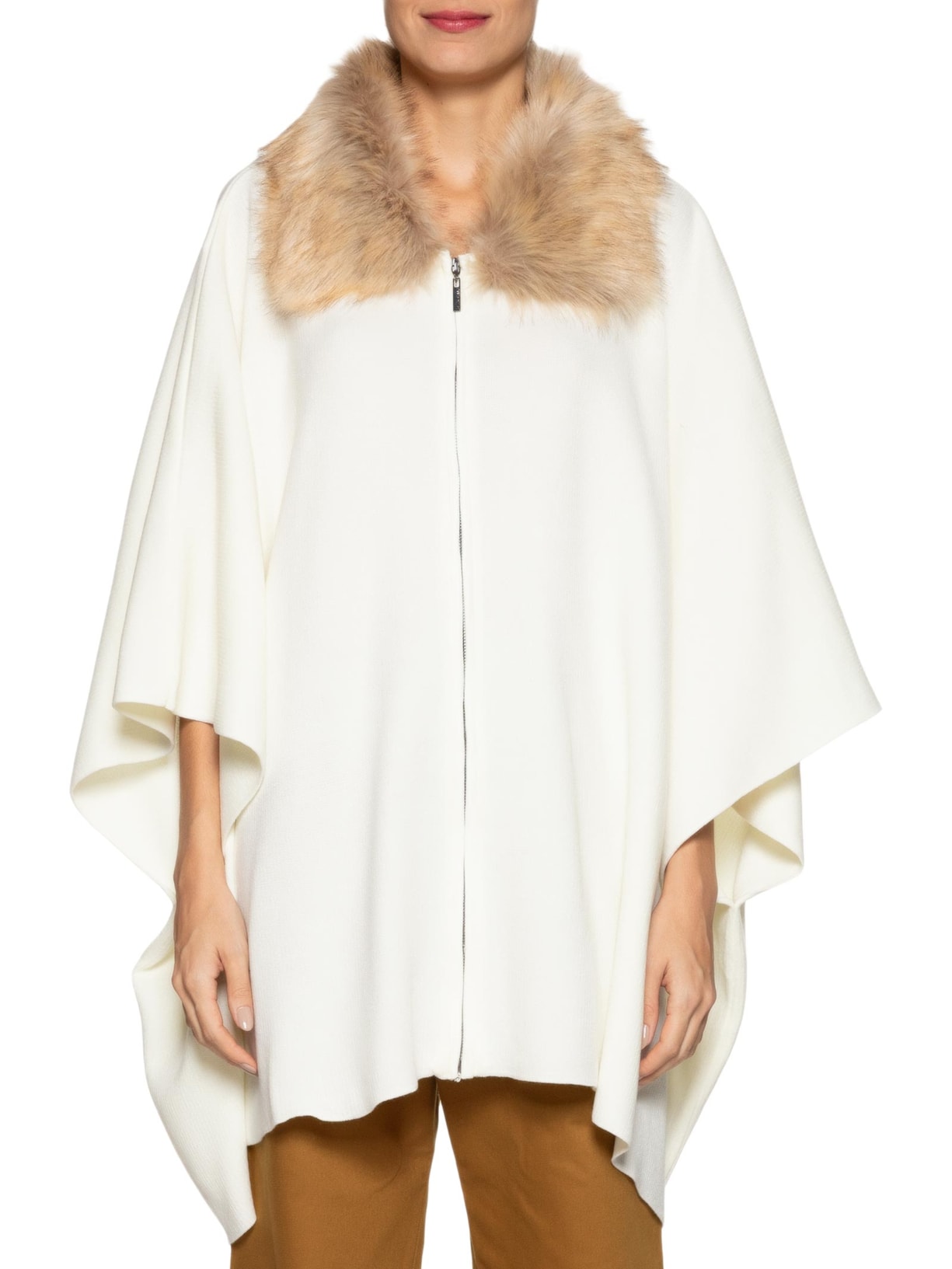 Poncho Feminino Silvana Off White Le Lis