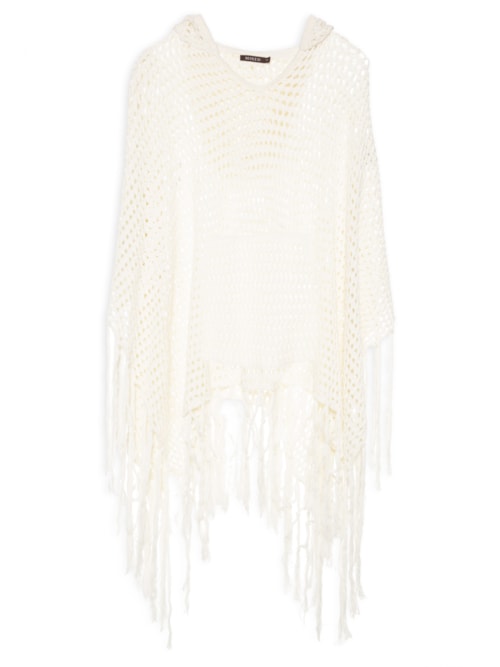 Poncho Feminino Tricot Al Mare - Off White