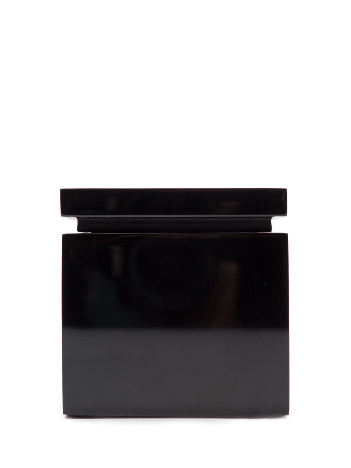 Porta Algodão Com Tampa Quadrado Polido 1 Peça - Preto