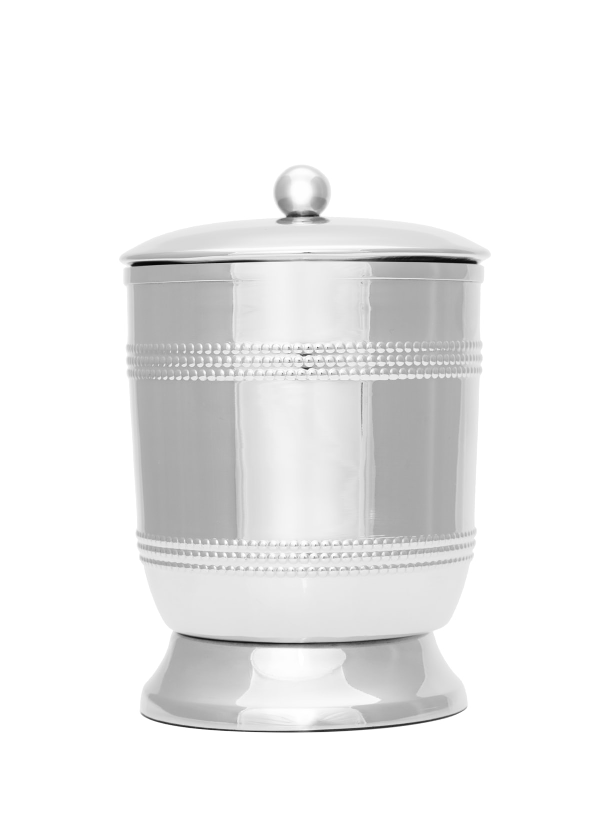 Porta Algodão Royal Em Aço Inox 1 Peça - Prata