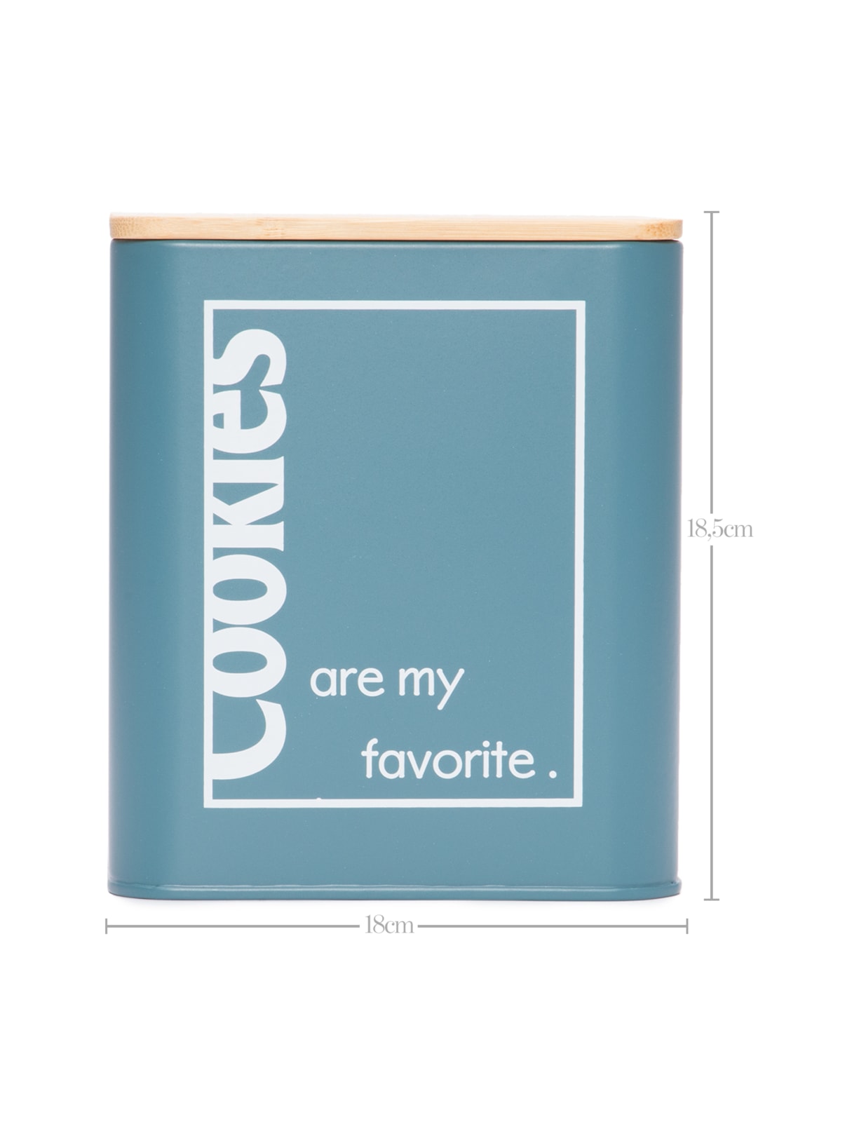 Porta Biscoitos Tampa De Bambu Em Metal Verde '2Home