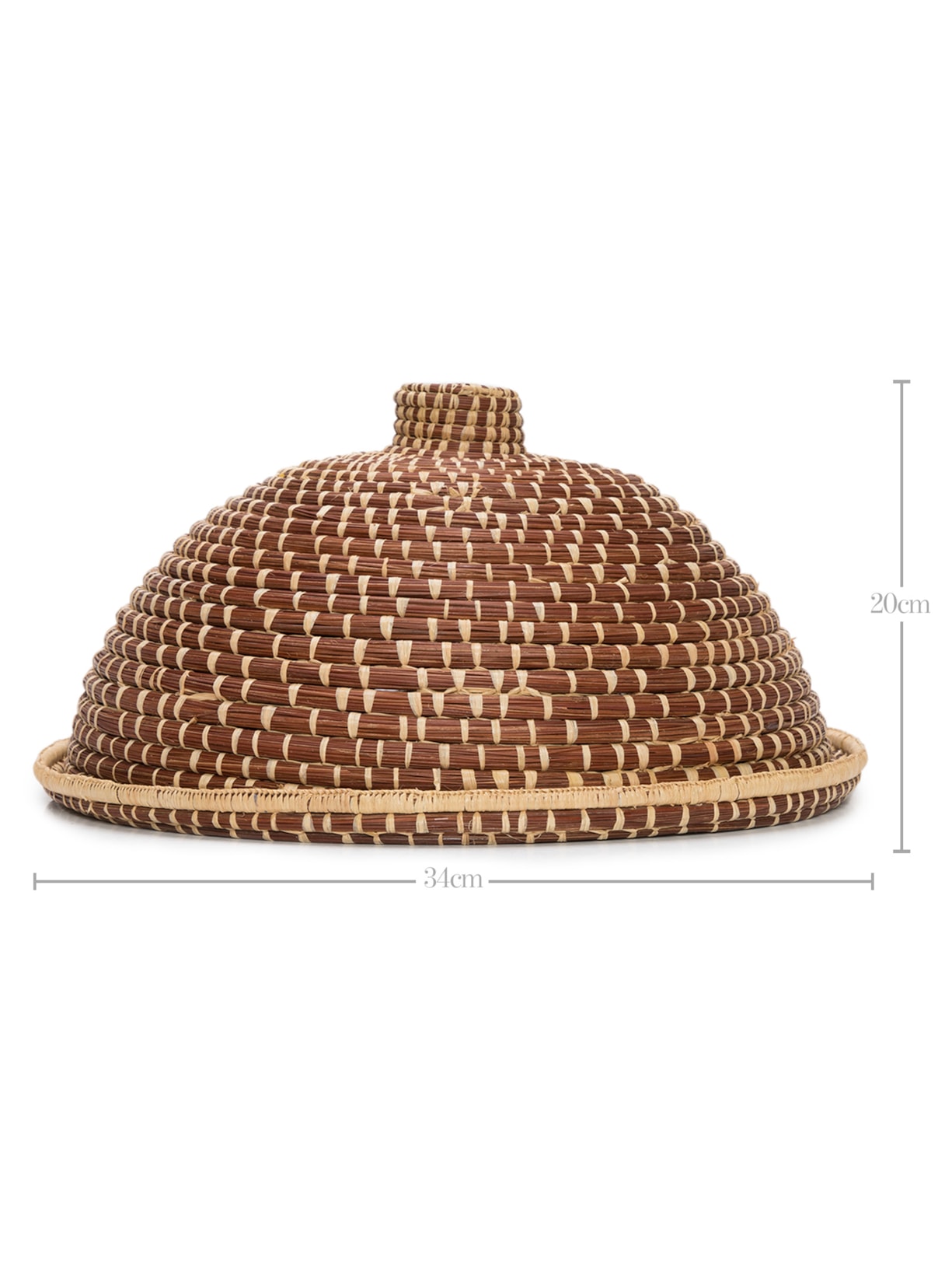 Porta Bolo Entrelaçado Marrom Tali Handcraft