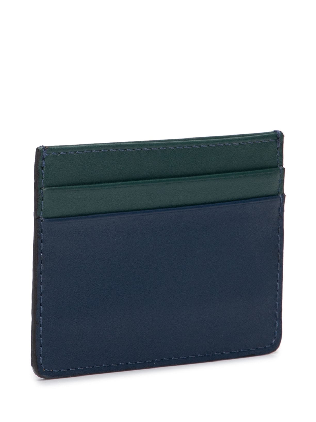 Porta Cartão Feminino Bicolor De Couro Azul '2Essential