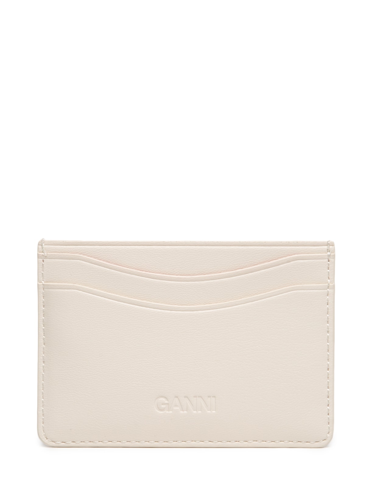 Porta-Cartão Feminino Bou With Flap Raspberry Print Off White Ganni
