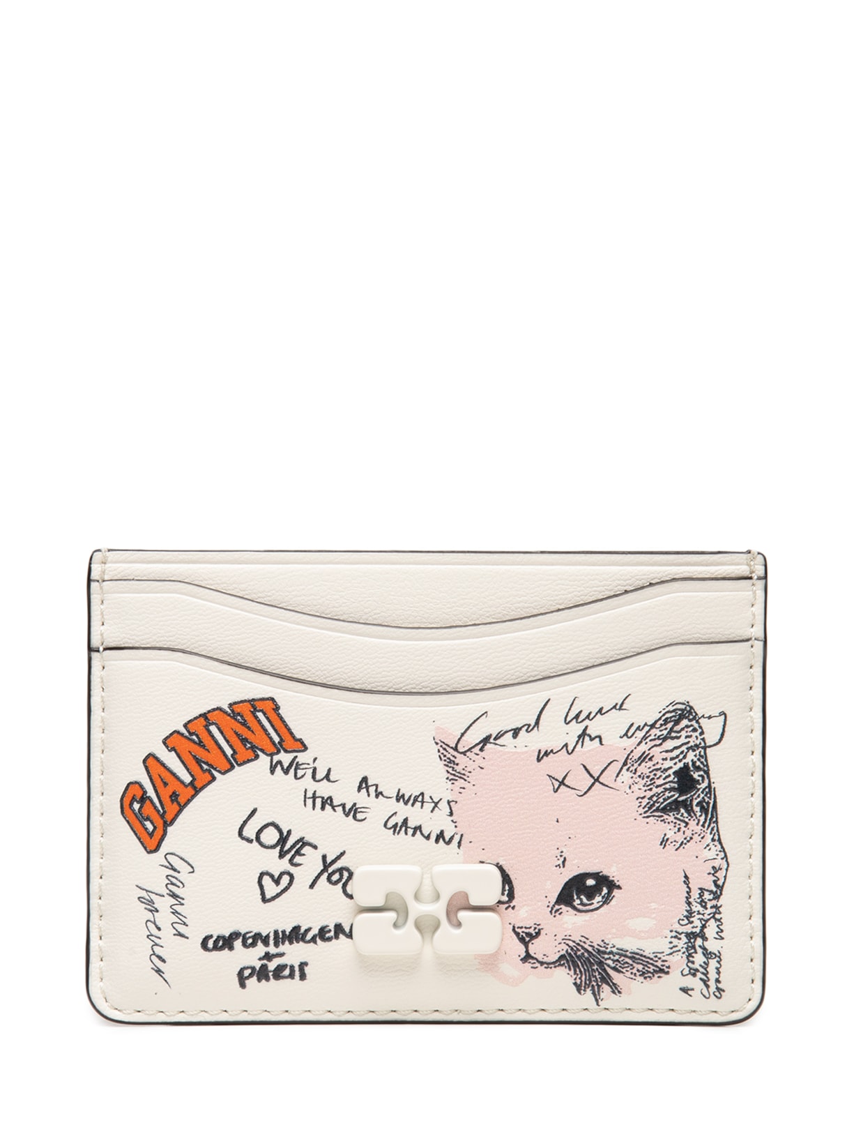 Porta-Cartão Feminino Cat Signature - Off White