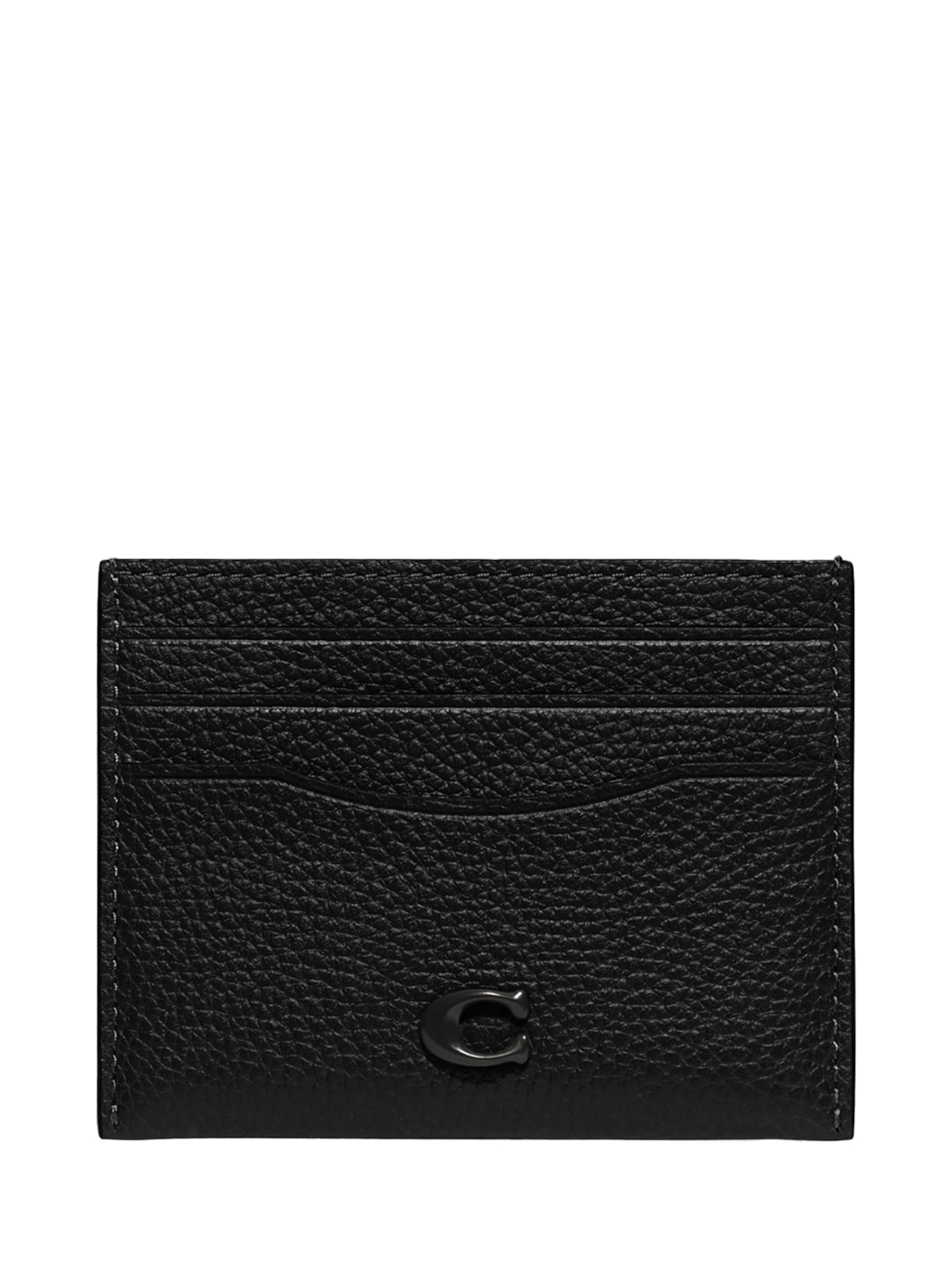 Porta Cartão Feminino Flat Card Case Preto Coach