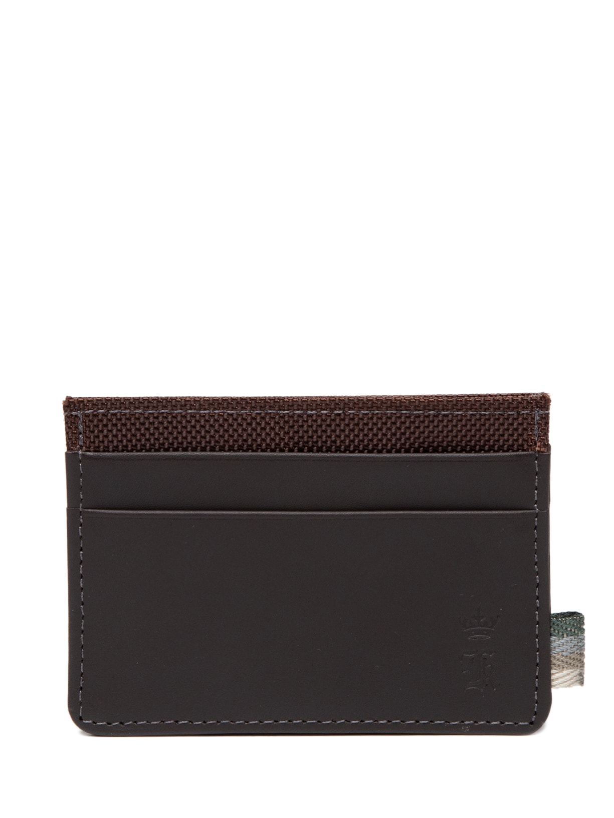 Porta Cartão Masculino De Nylon Com Gorgurão - Marrom