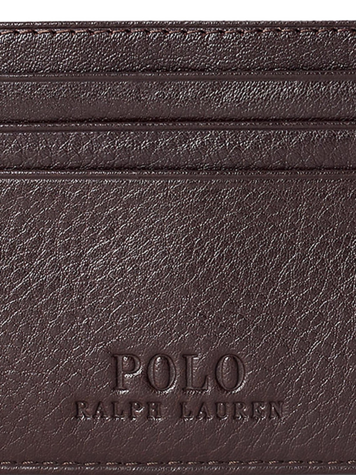 Porta Cartão Masculino Small Pebble Multi Card Marrom Polo Ralph Lauren