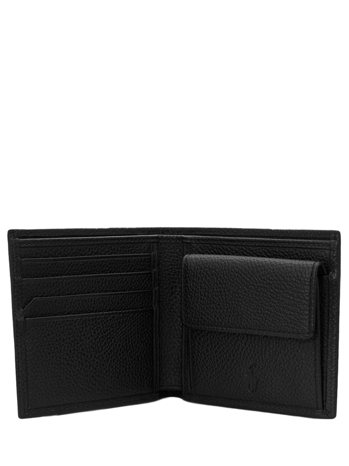 Porta Cartão Masculino Small Smooth Leather Preto Polo Ralph Lauren