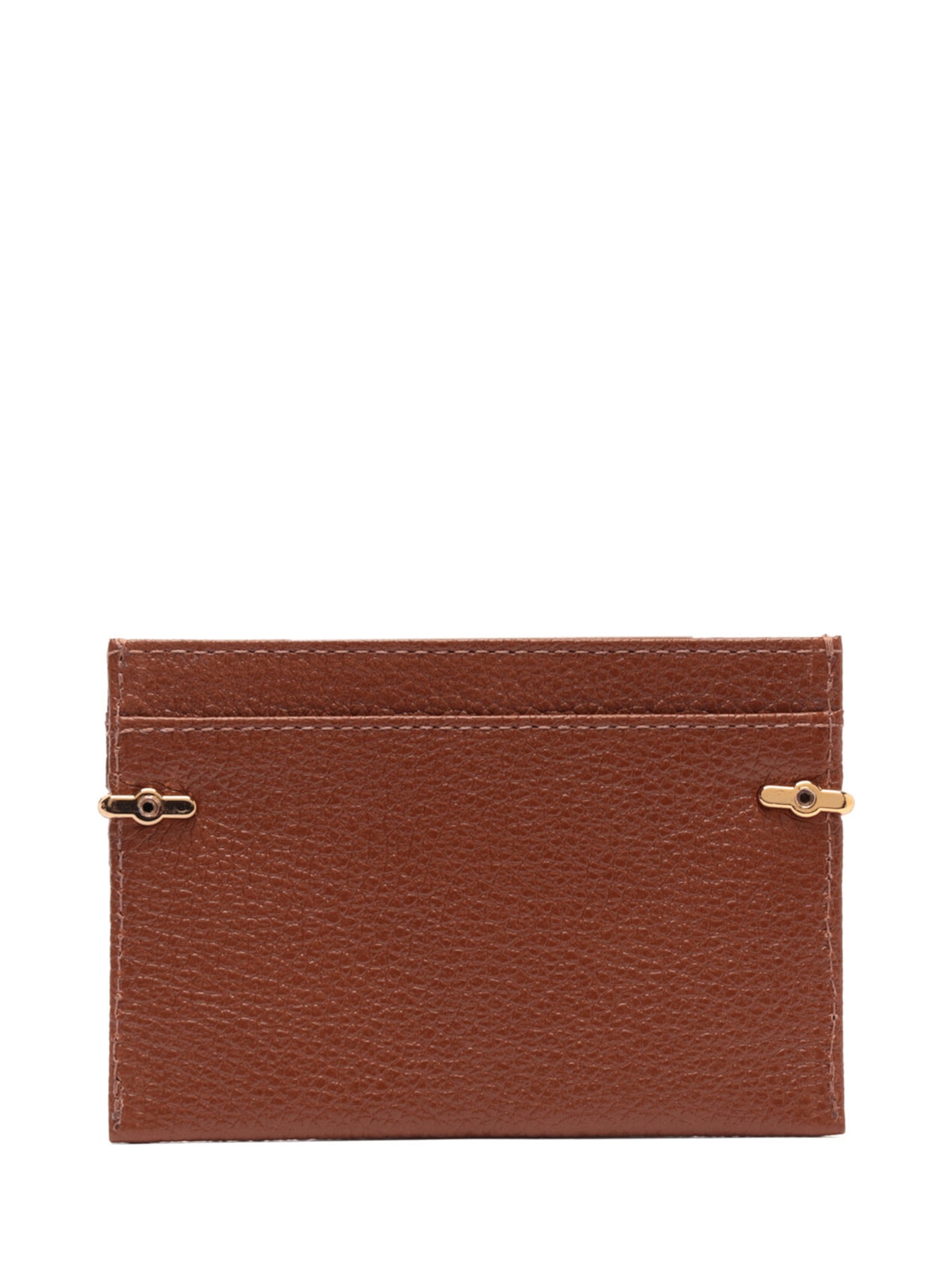 Porta-Cartões Feminino Couro Metais Marrom Arezzo