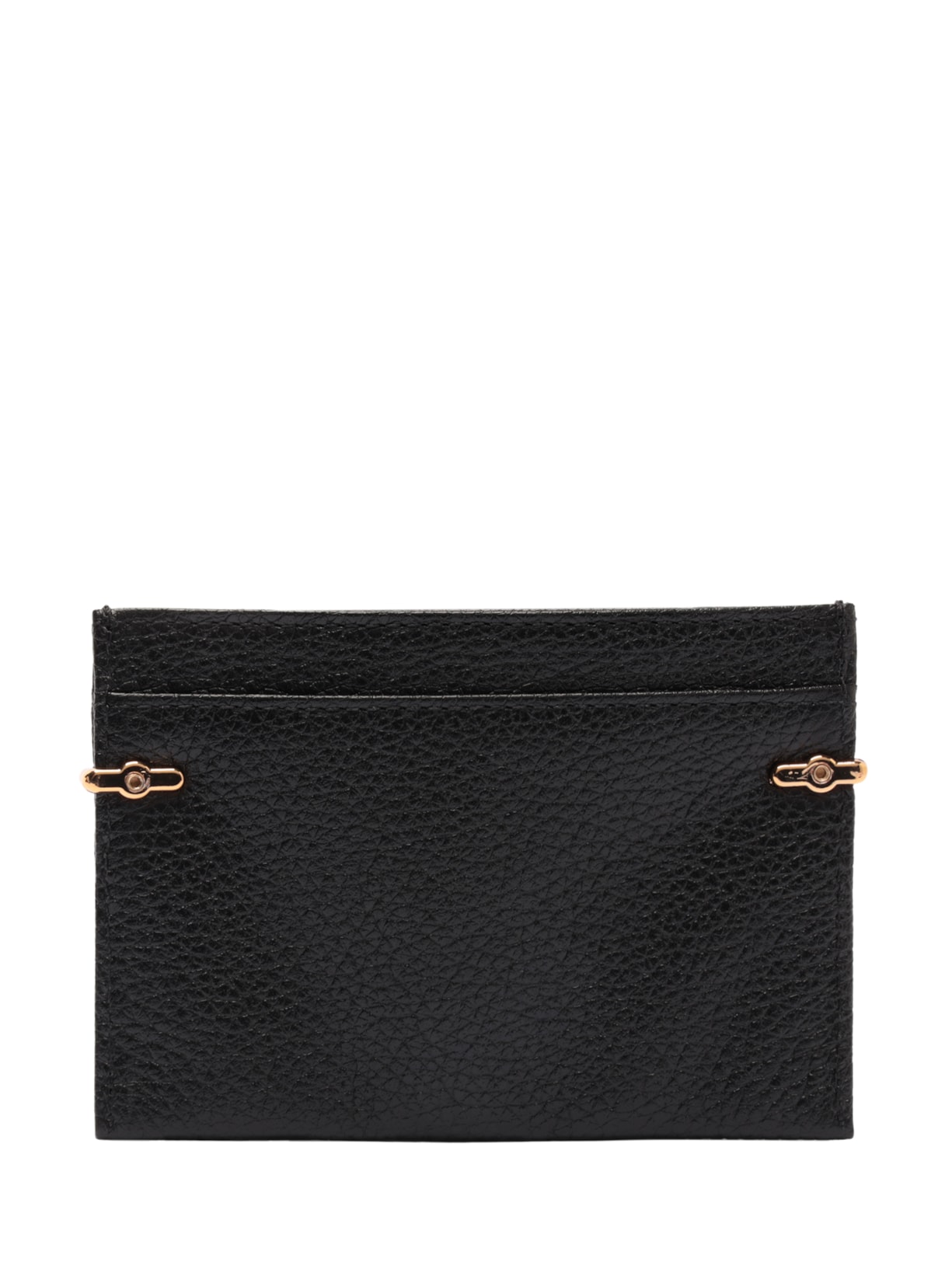 Porta-Cartões Feminino Couro Metais Preto Arezzo