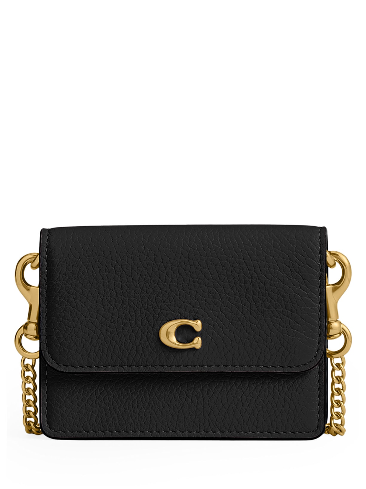 Porta-Cartões Feminino Essencial Half Flap - Preto