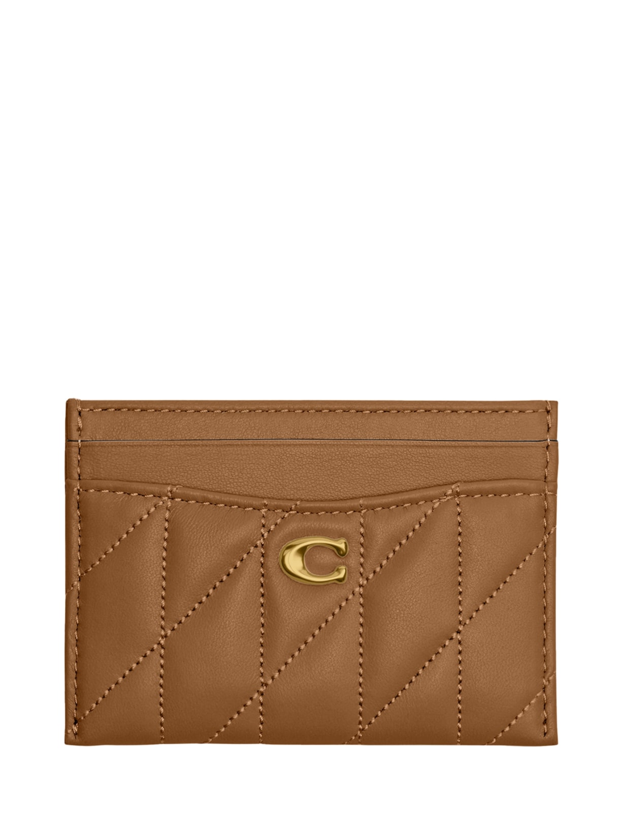 Porta Cartões Feminino Essential Pillow Quilting Marrom Coach
