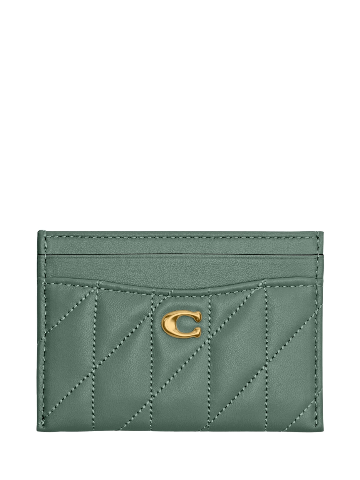 Porta Cartões Feminino Essential Pillow Quilting Verde Coach