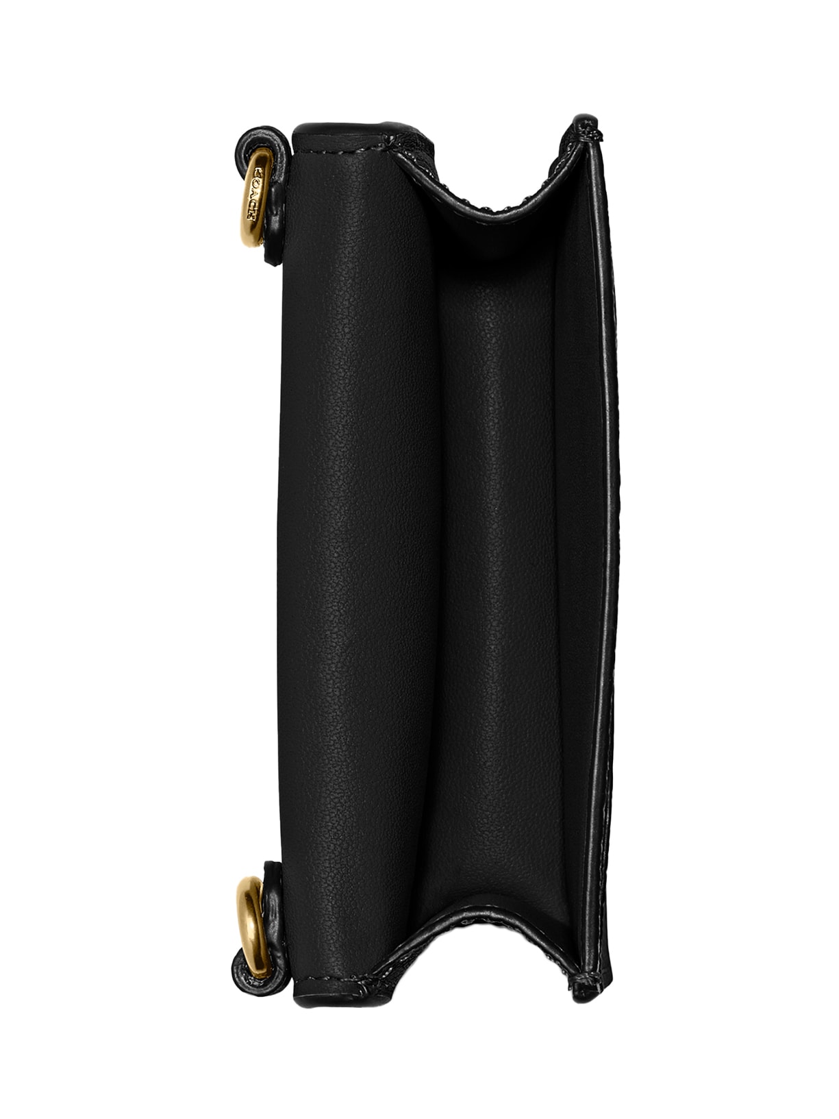 Porta Cartões Feminino Half Flap Preto Coach