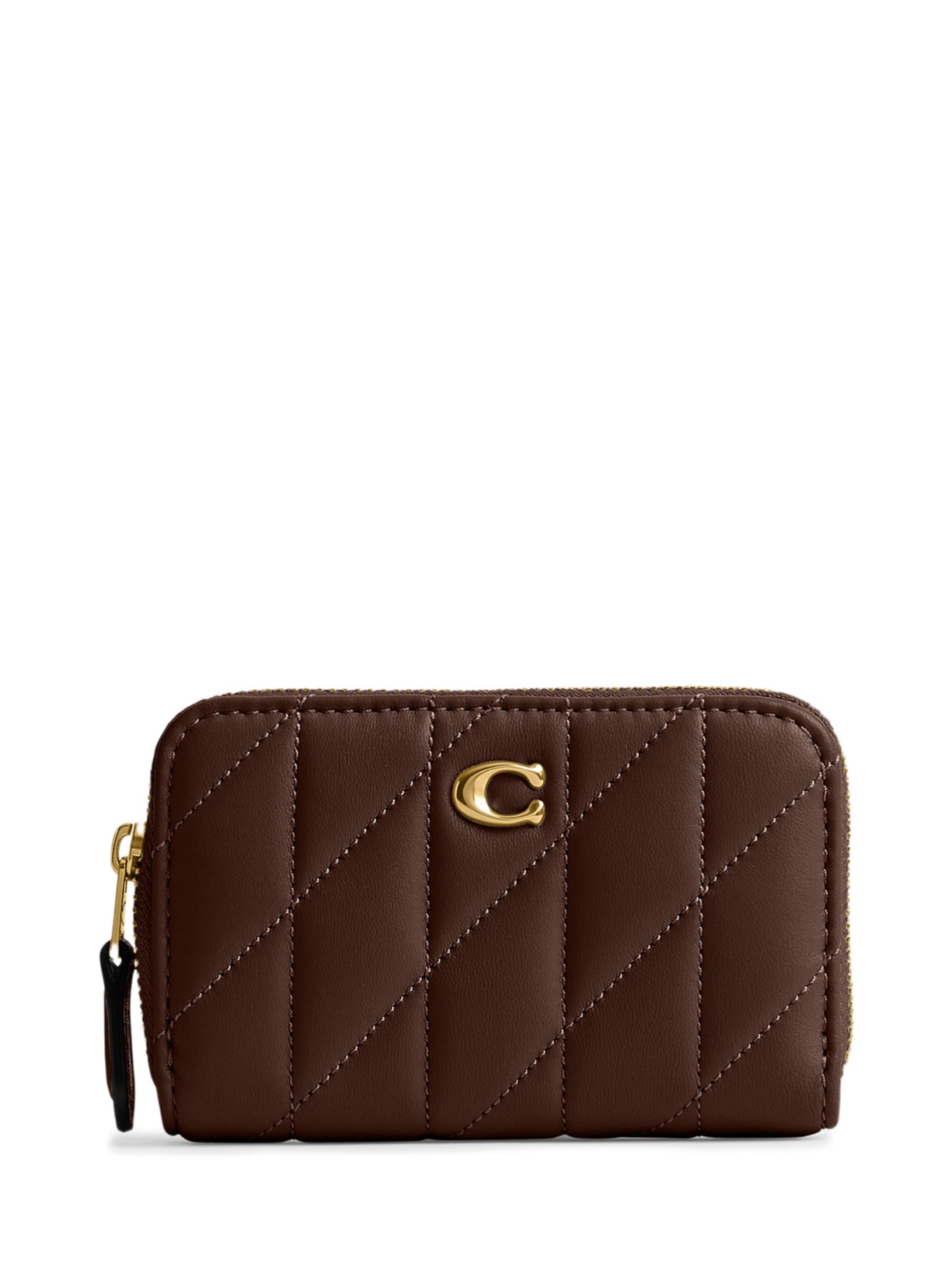 Porta Catões Feminino Small Zip Around With Pill - Marrom