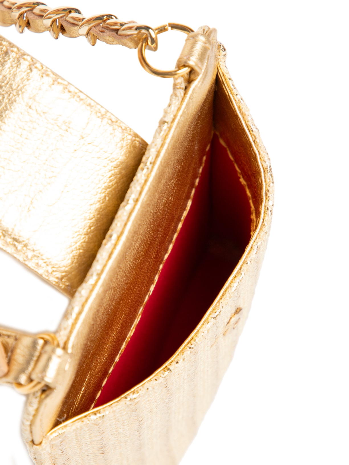 Porta Celular Feminino Em Palha Dourado Isla