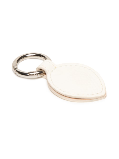 Porta Chapéu Texturizado Em Couro - Off White