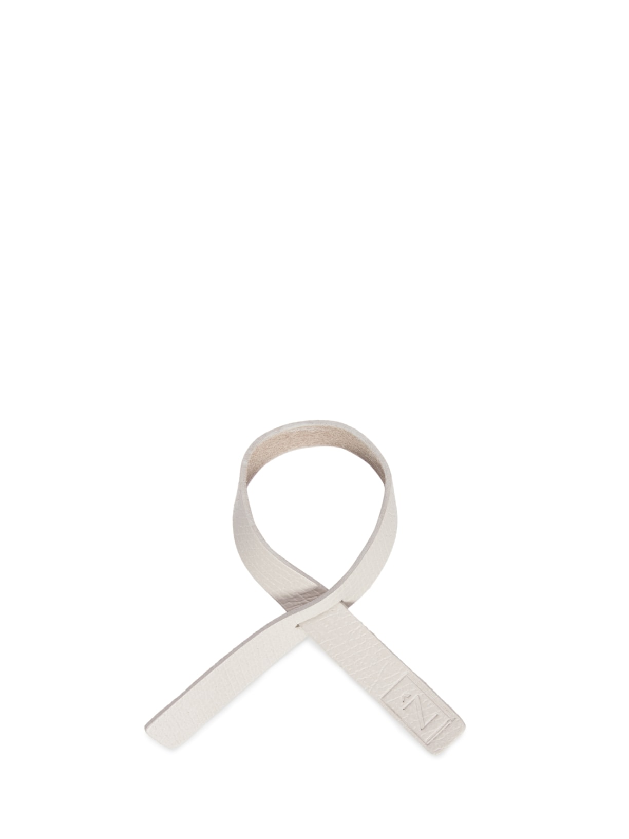 Porta Guardanapo Cravatta Em Couro - Off White