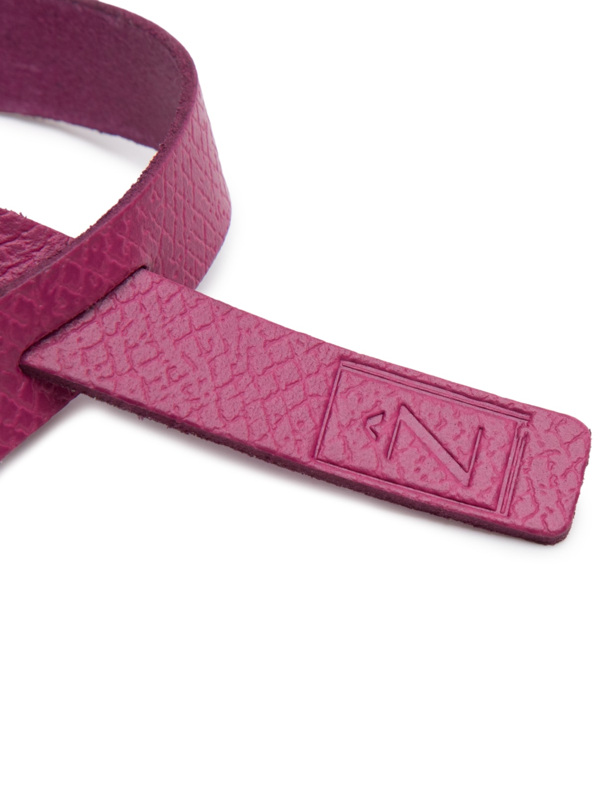 Porta Guardanapo Cravatta Em Couro Rosa Zanquê