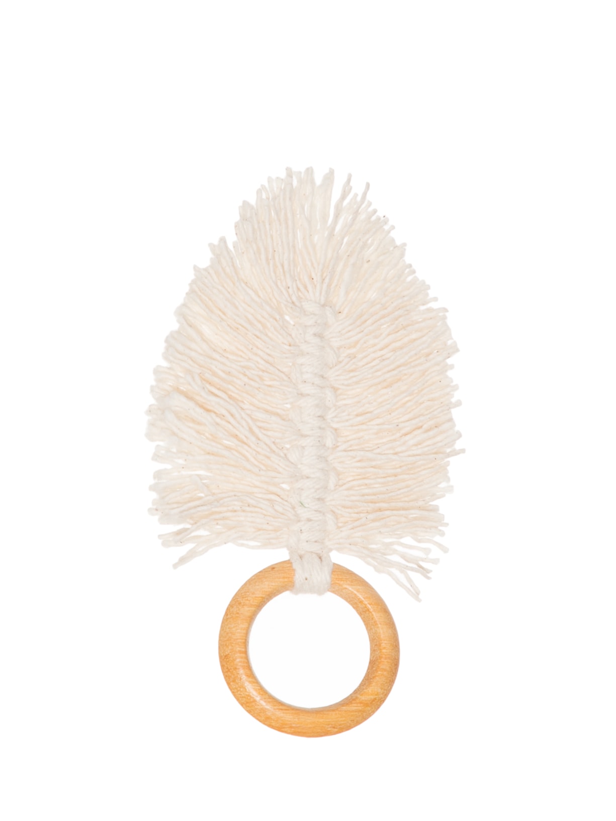 Porta Guardanapo Folha De Macramê 1 Unidade - Off White