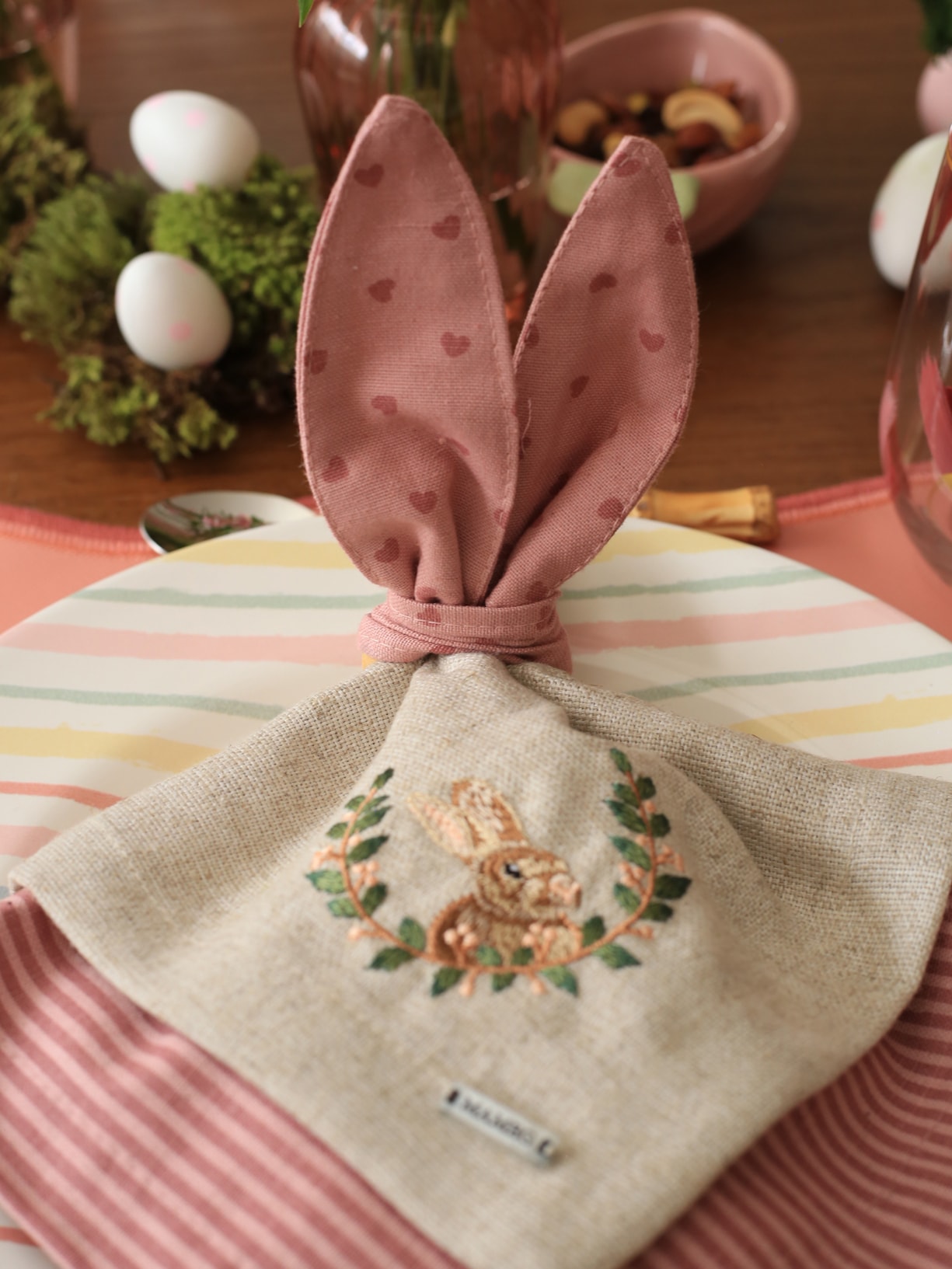 Porta Guardanapo Little Heart Blush Rosa Mameg