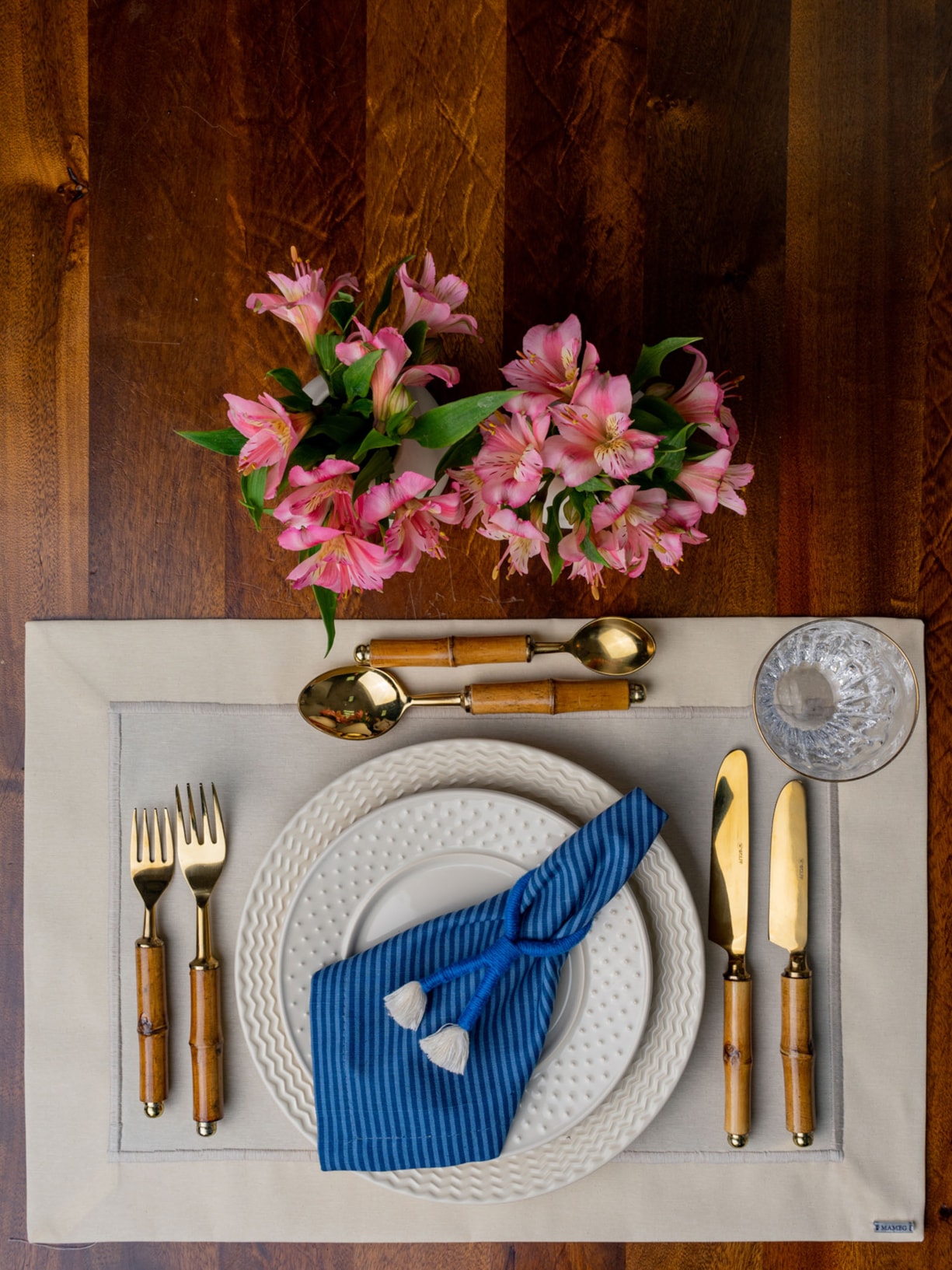 Porta Guardanapo Nature Boho Azul Mameg