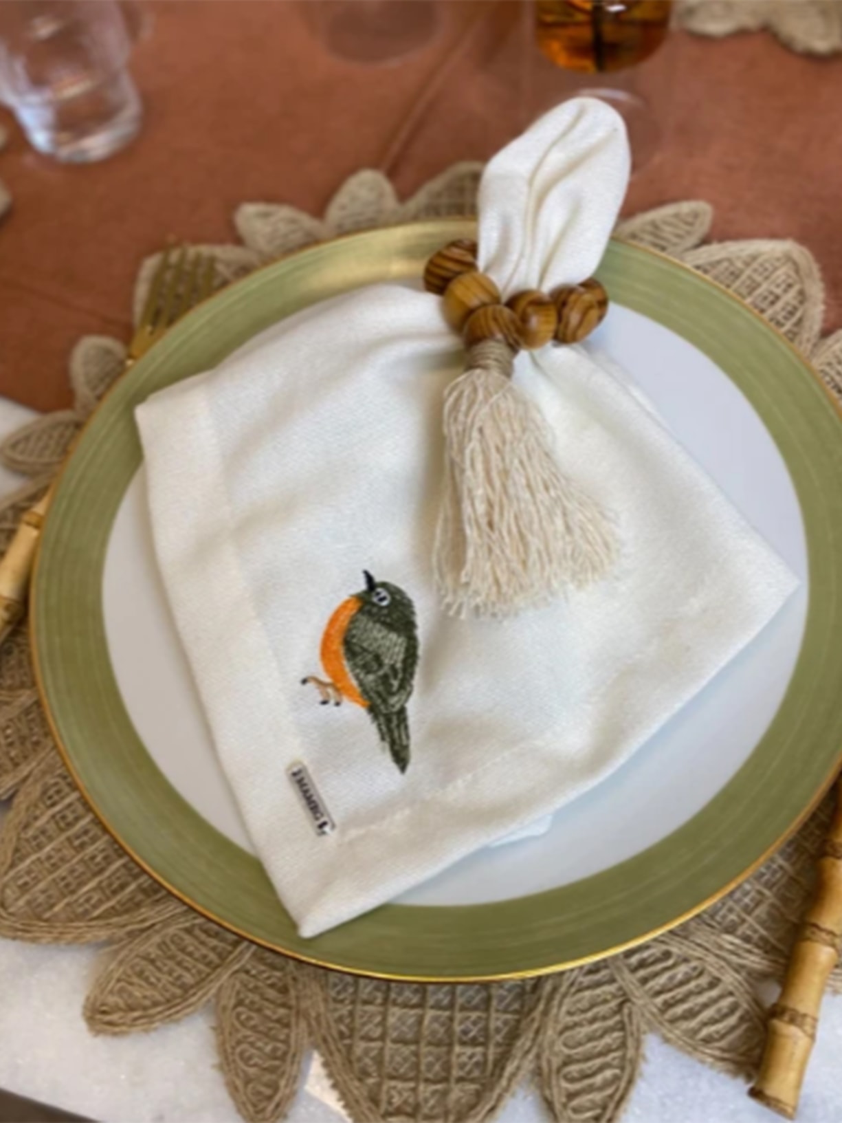 Porta Guardanapo Verano Bege Mameg