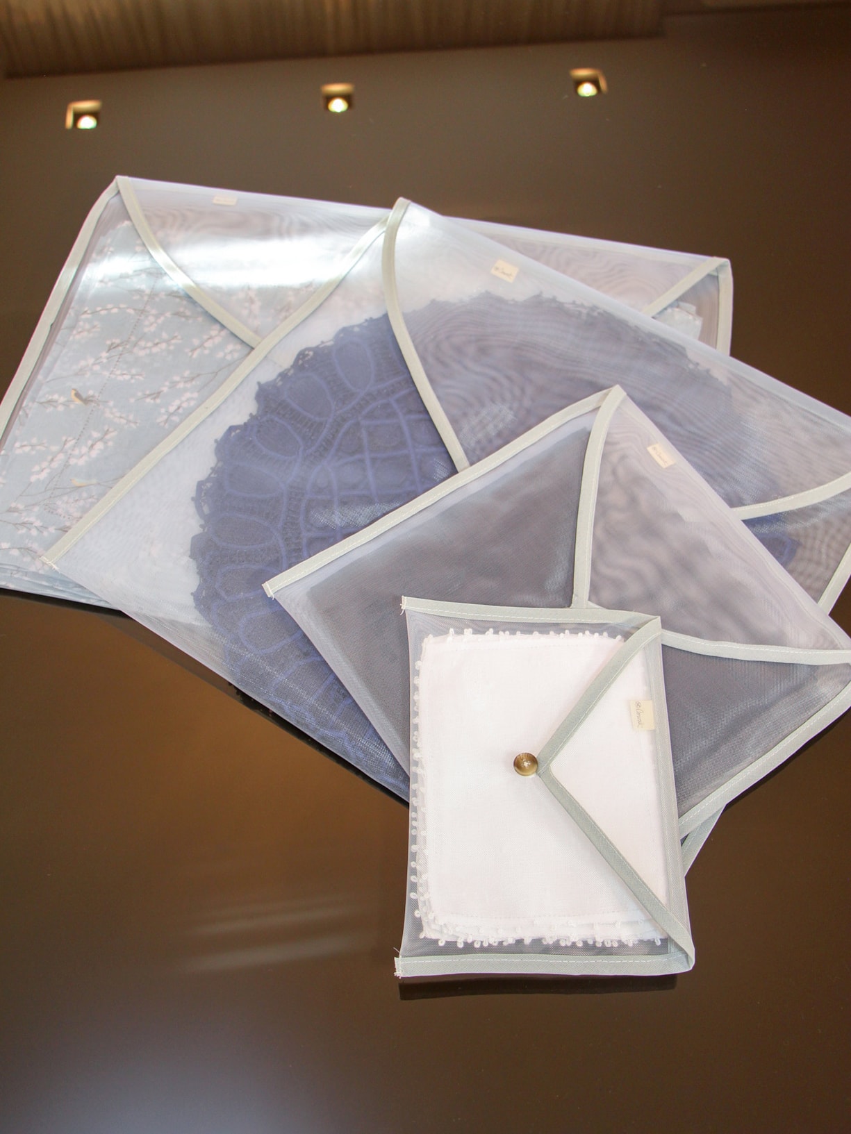 Porta Jogo Americano Redondo Envelope 1 Unidade Branco Atelier Couvert