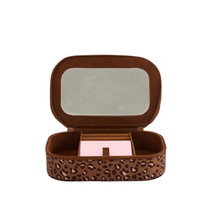 Porta Joia Feminino Onça Bandana Caramelo - Animal Print