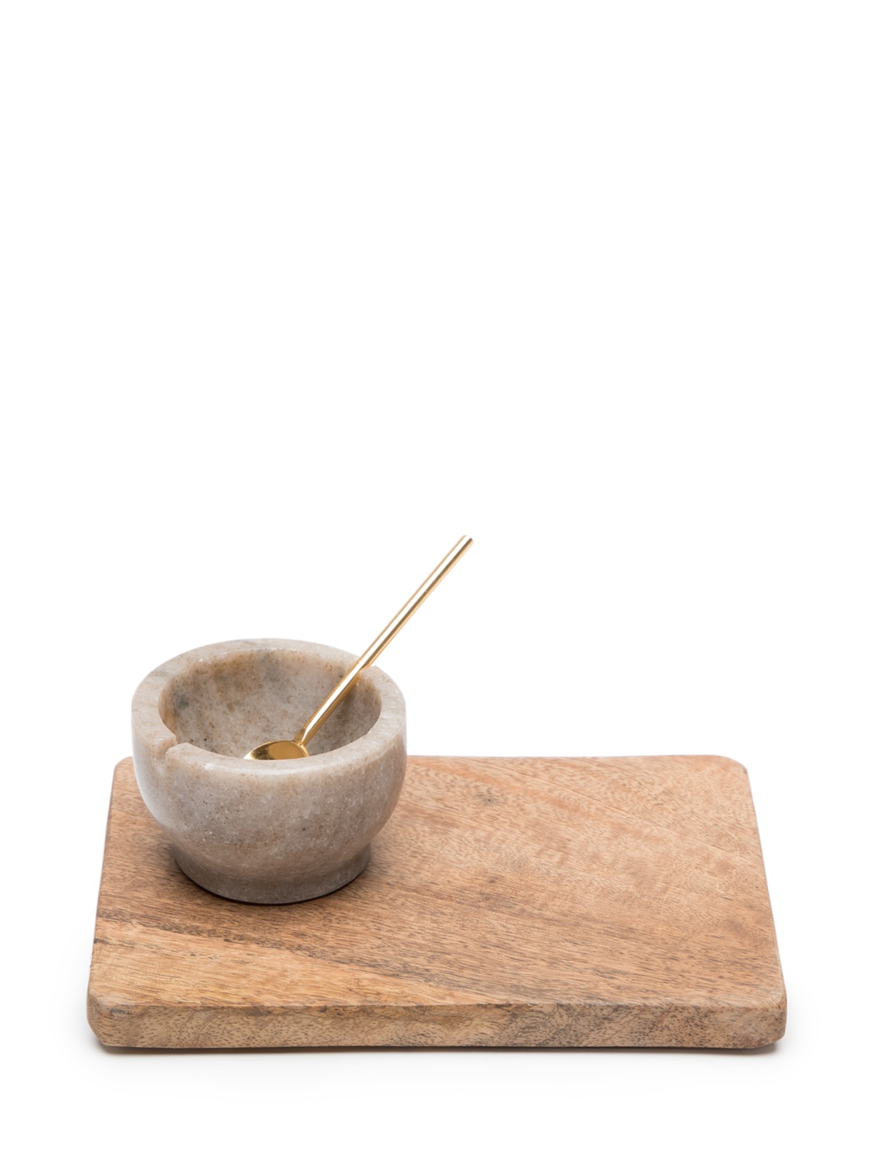 Porta Tempero Marm Wood Tray Bege Le Lis Casa