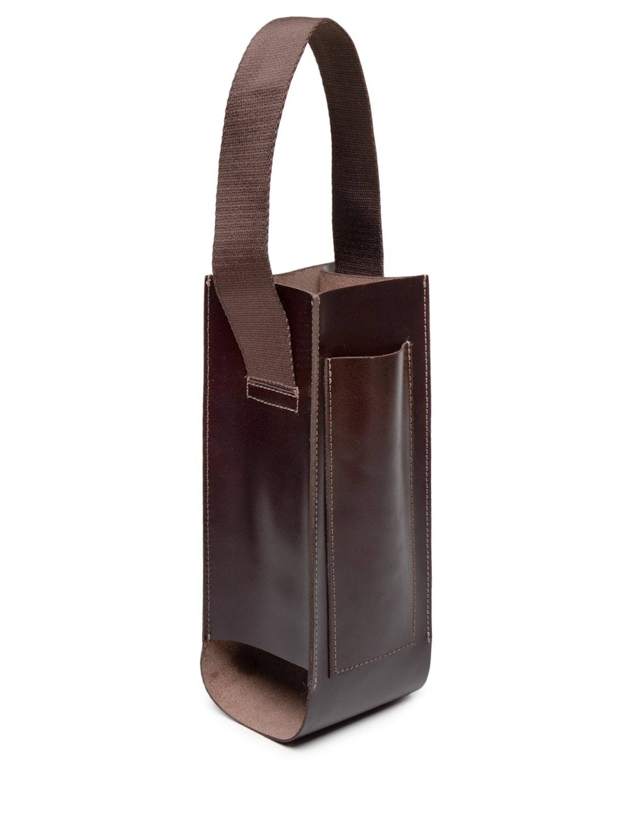 Porta Vinho Ou Espumante Masculino Unitário Em Couro Marrom '2 Essential