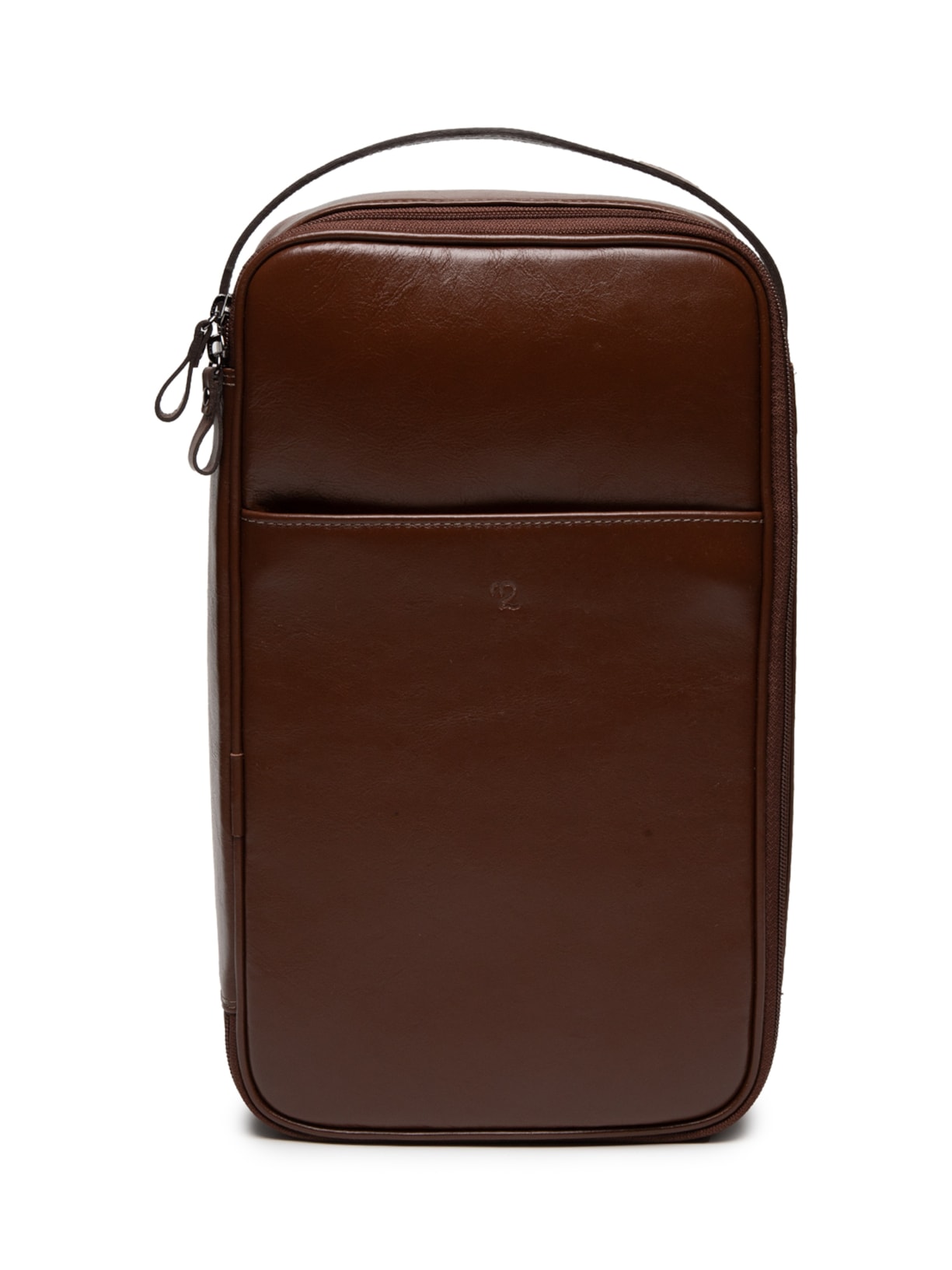 Porta VInhos Em Couro Legítimo - Marrom