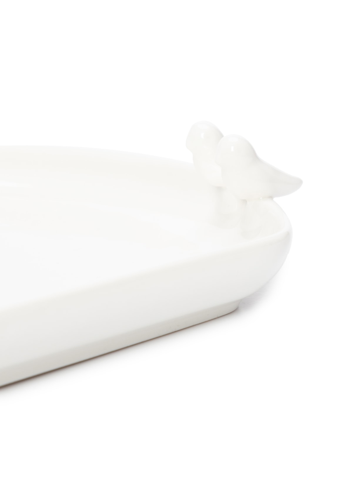 Prato Birds Em Porcelana Branco Wolff