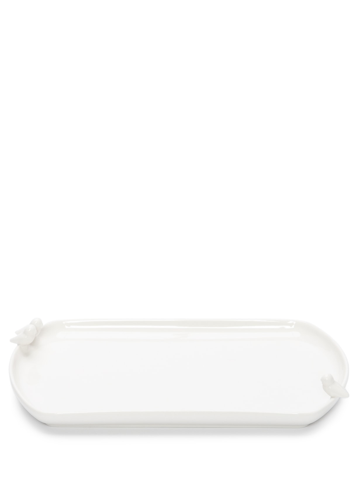 Prato Birds Em Porcelana Branco Wolff