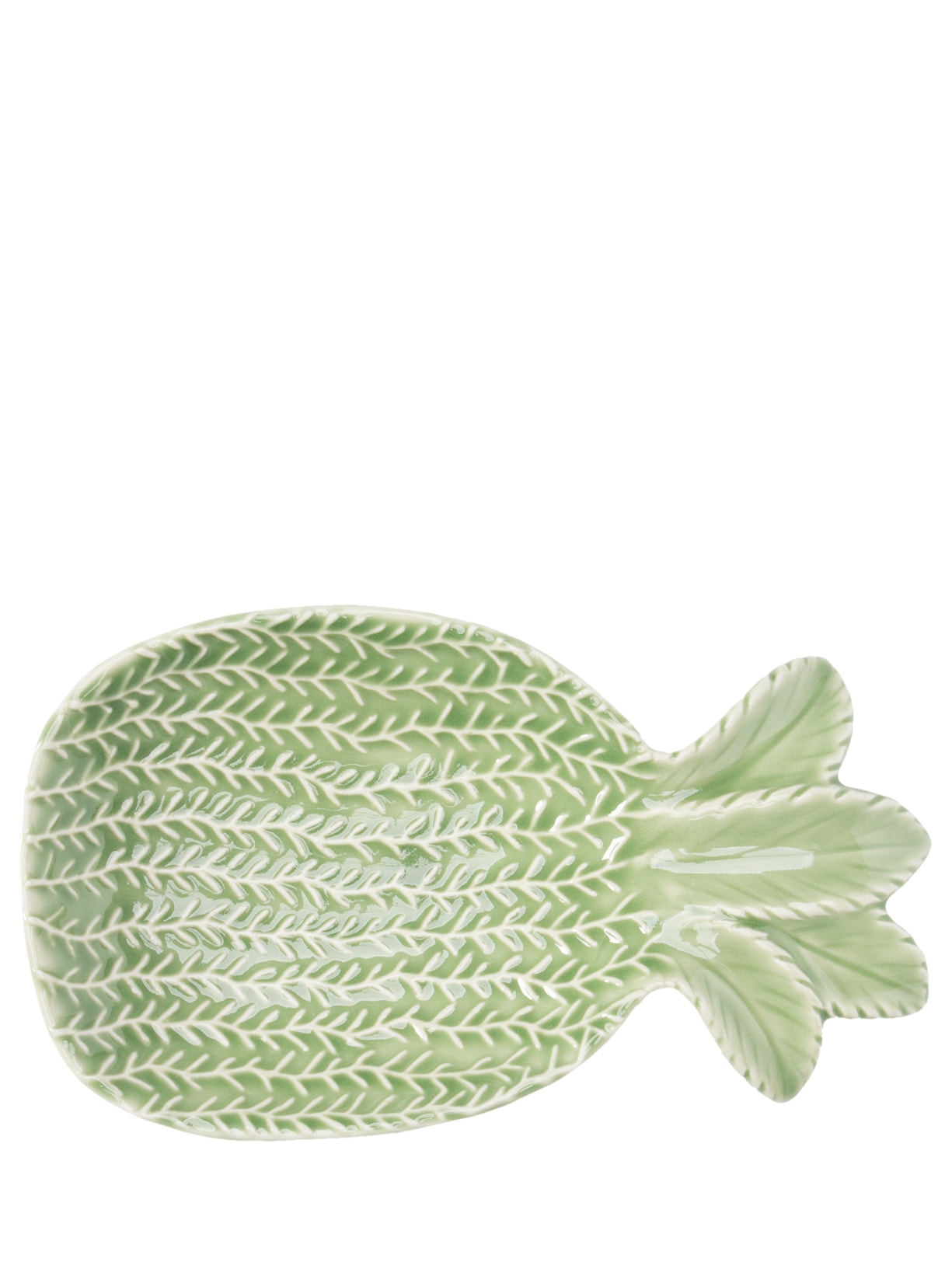 Prato De Abacaxi Em Cerâmica - Verde