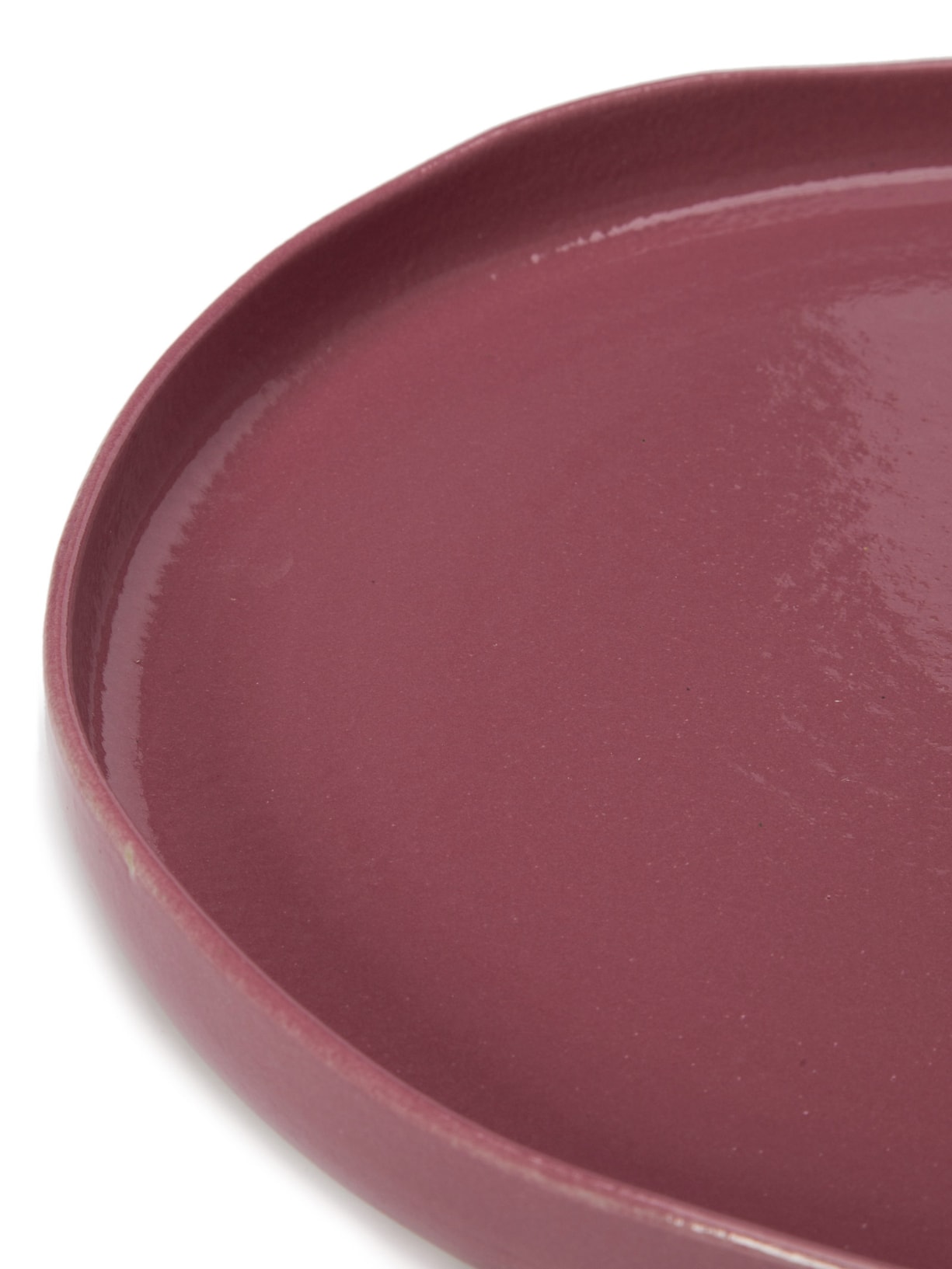 Prato De Bolo Em Cerâmica Roxo Danielle Raiola