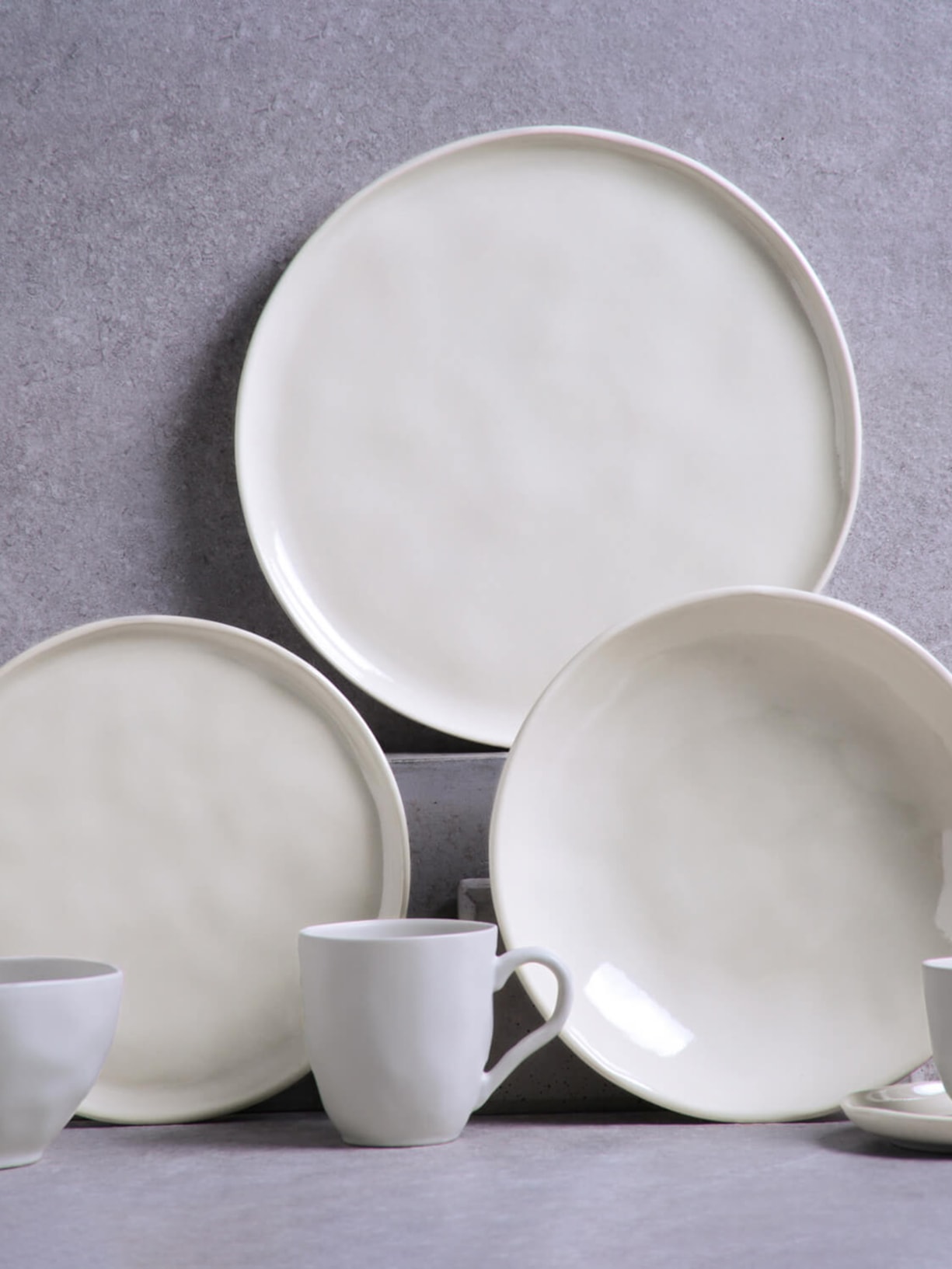 Prato de Sobremesa Bio Stoneware Clay Branco Porto Brasil