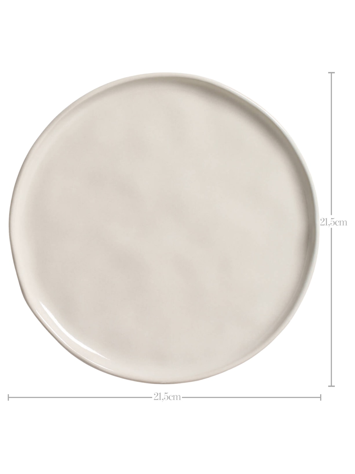Prato de Sobremesa Bio Stoneware Clay Branco Porto Brasil