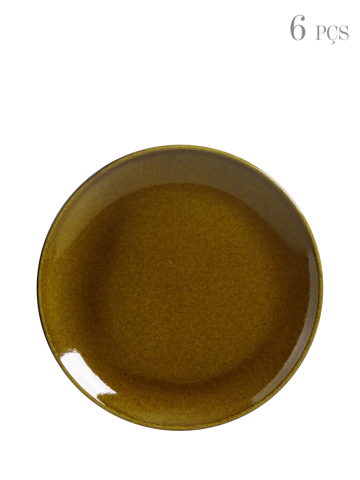 Prato De Sobremesa Coup Stoneware Âmbar - Amarelo