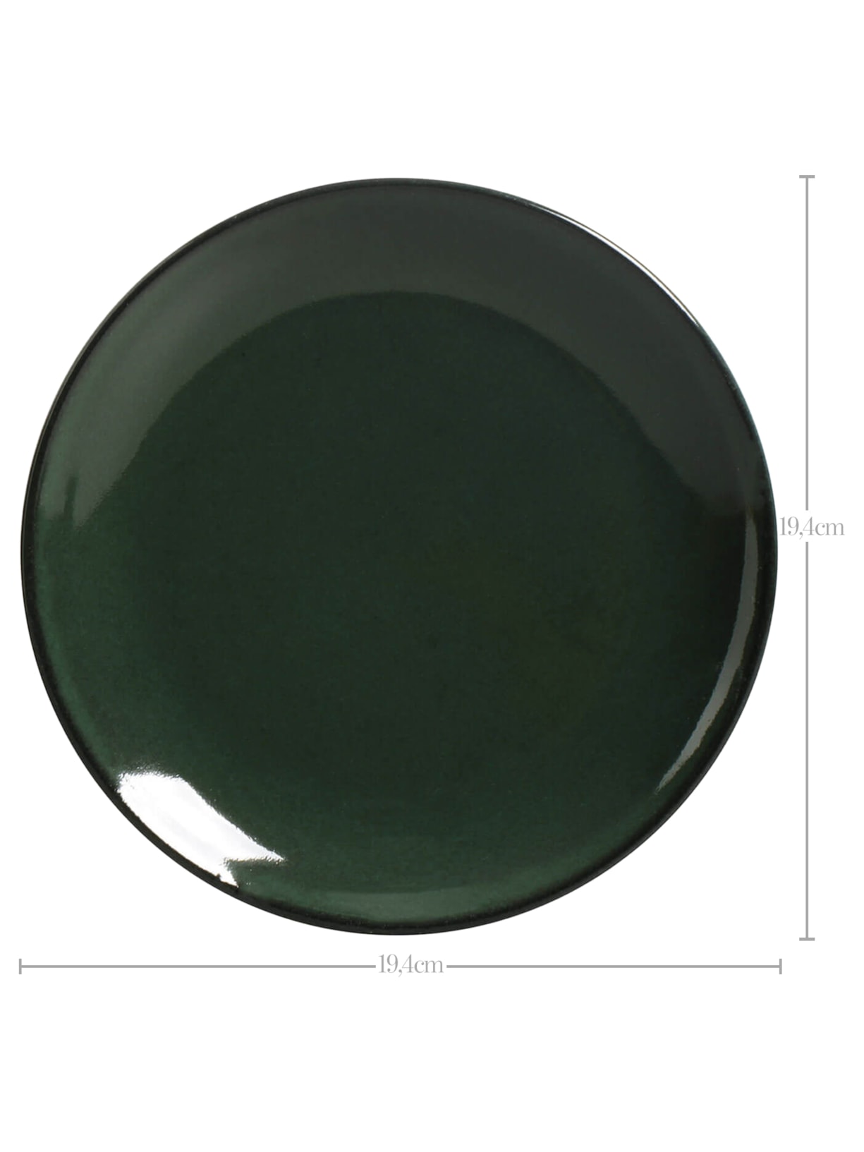 Prato De Sobremesa Coup Stoneware Naturale Verde Porto Brasil