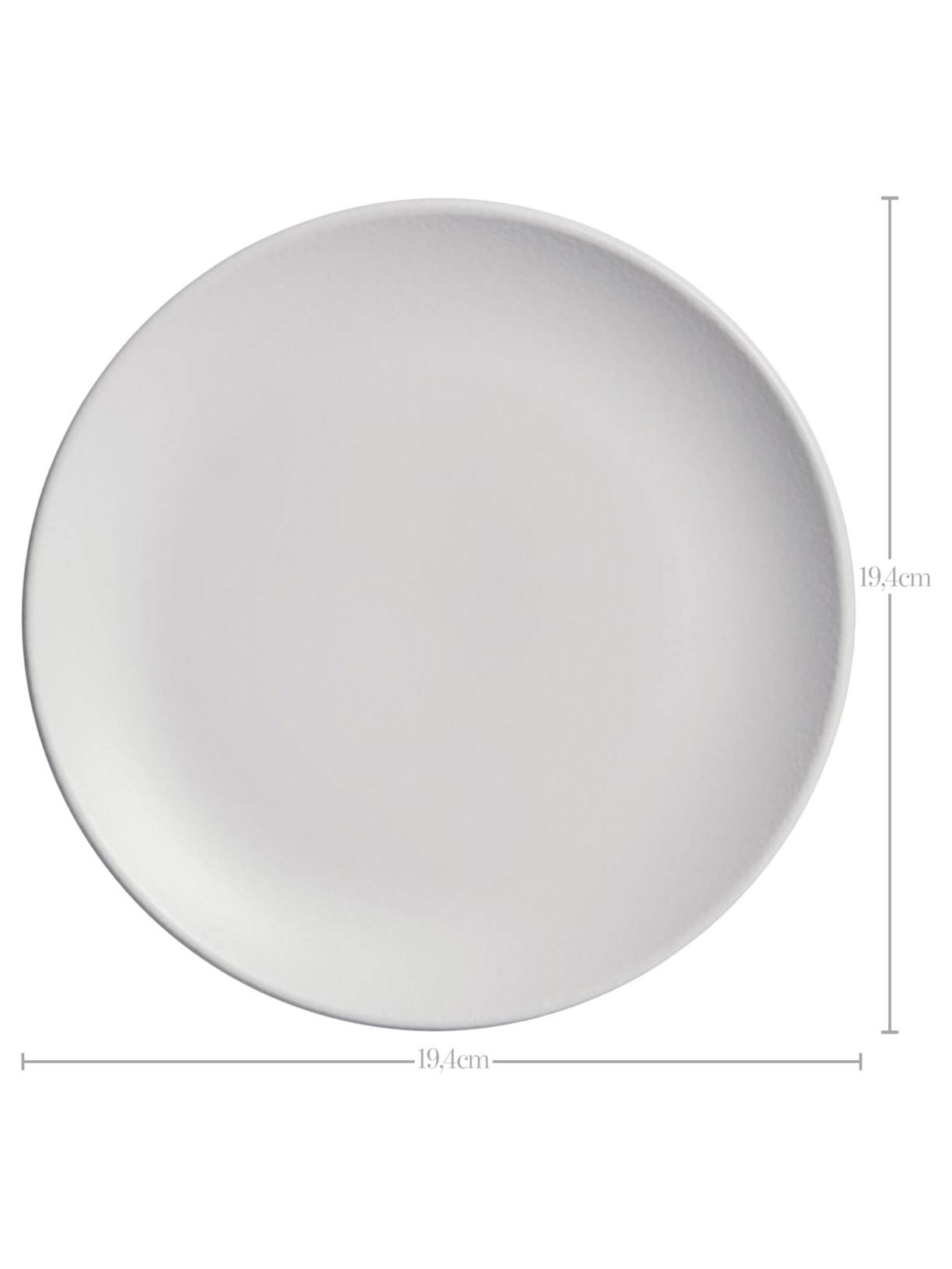 Prato De Sobremesa Coup Stoneware Vit Cinza Porto Brasil
