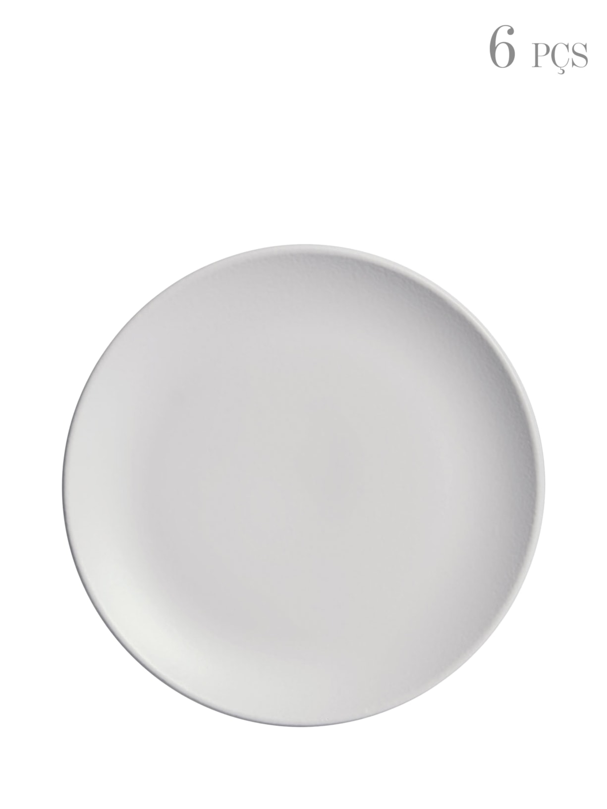 Prato De Sobremesa Coup Stoneware Vit Cinza Porto Brasil