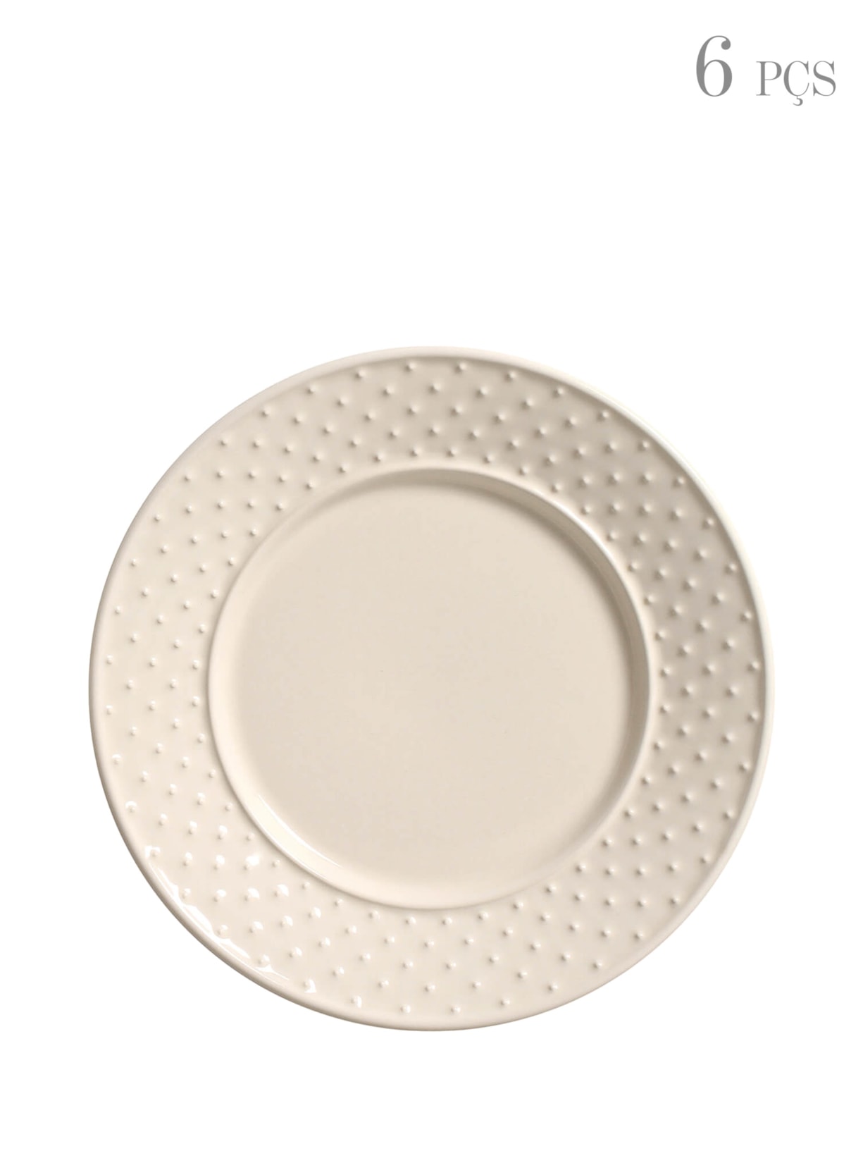 Prato De Sobremesa Mezcla Cru - Off White