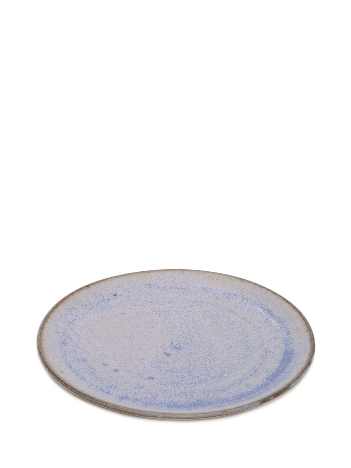 Prato de Sobremesa Sem Pé Em Cerâmica  Azul Minimal Art E Design