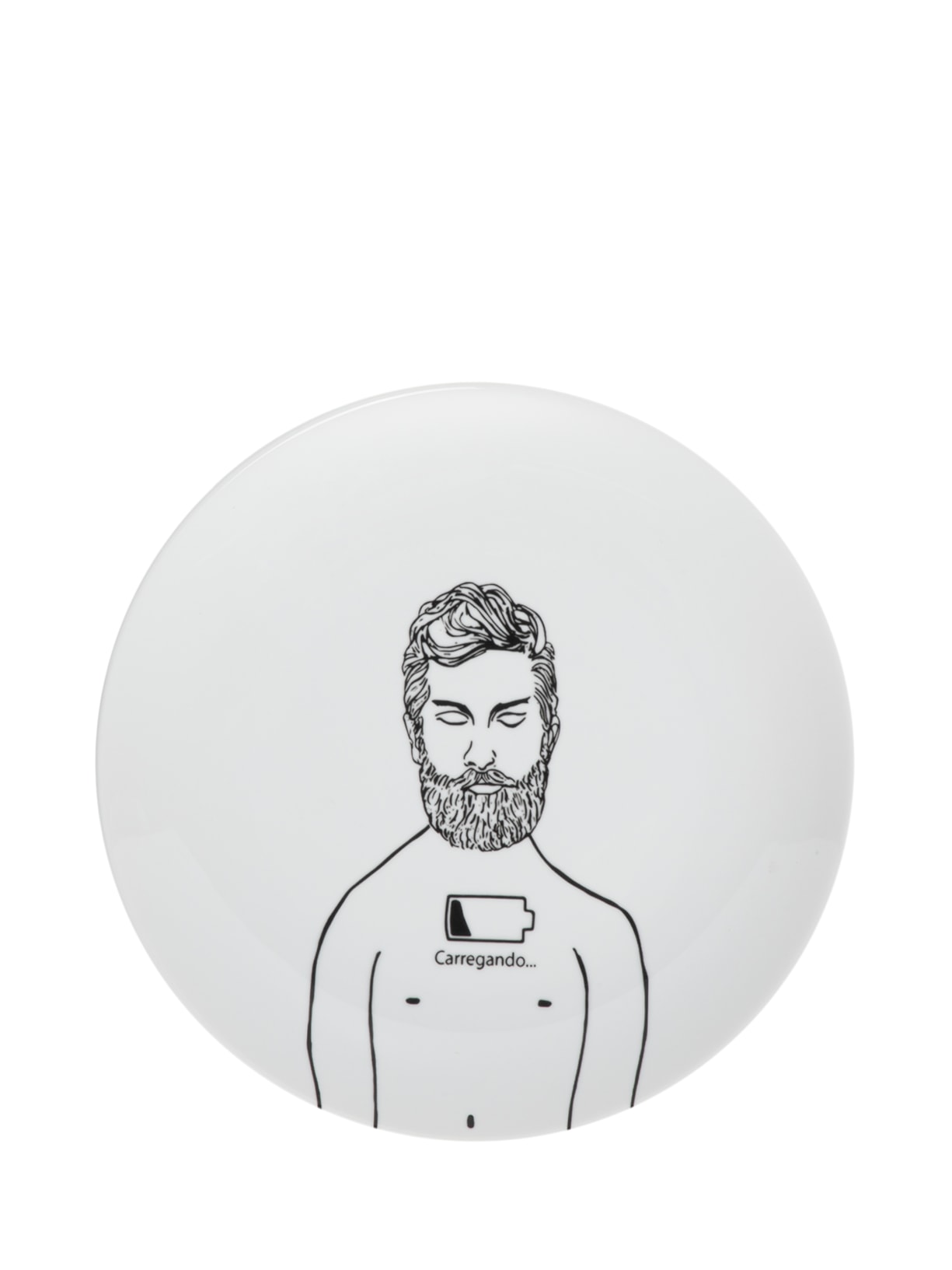 Prato Decorativo De Dentro Carregando - Branco