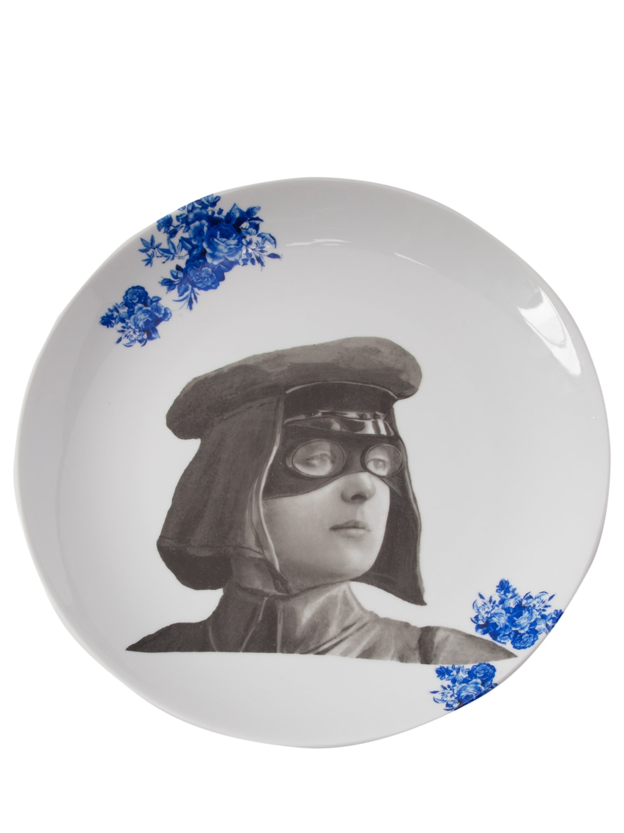 Prato Decorativo Menina 2 Veloz 1 Peça - Branco