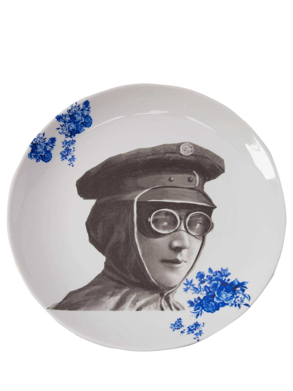 Prato Decorativo Menina Veloz 1 Peça - Branco