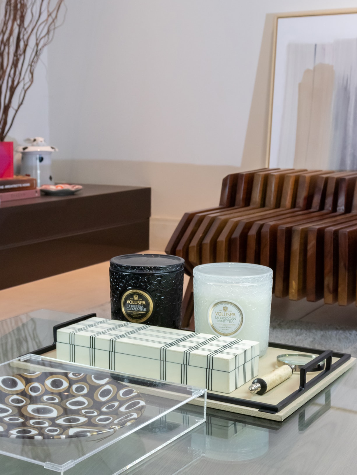 Prato Decorativo Olhos Em Porcelana 1 Peça Preto Studio Cris Azevedo