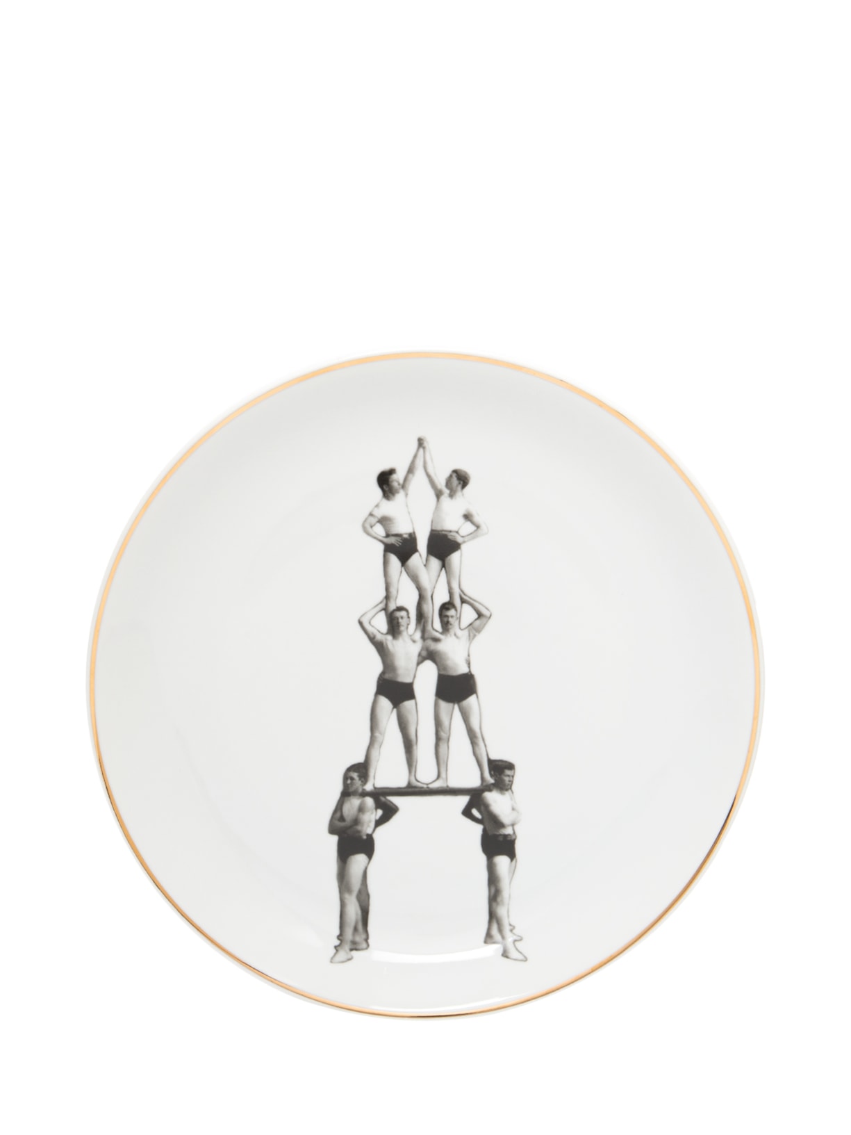 Prato Decorativo Pirâmide Equilibrista - Branco